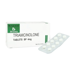 Triamcinolone 4mg Brawn 10 vỉ x 10 viên Triamcinolone 4mg Brawn 10 vỉ x 10 viên