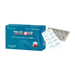 Truflovir 245mg Herabiopharm 3 vỉ x 10 viên (Tenofovir disoproxil fumarate)