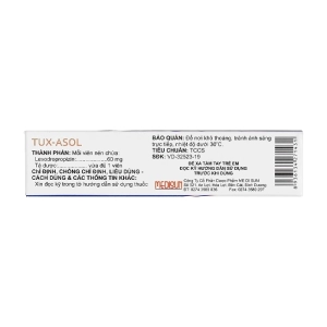 Tux-Asol 60mg Medisun 3 vỉ x 10 viên (Levodropropizine)