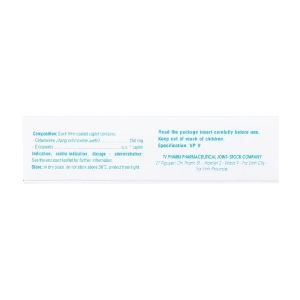 TV.Cefuroxime 250mg TV.Pharm 2 vỉ x 10 viên (Cefuroxime)