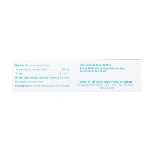 TV.Cefuroxime 250mg TV.Pharm 2 vỉ x 10 viên (Cefuroxime)