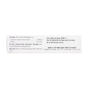 TV.Cefuroxime 500mg TV.Pharm 3 vỉ x 10 viên (Cefuroxime)