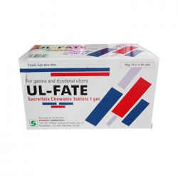 Viên nhai Synmedic UL FATE Sucralfate 1gr, Hộp 100 viên Viên nhai Synmedic UL FATE Sucralfate 1gr, Hộp 100 viên