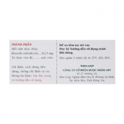 Ulcersep 262.5mg OPV 10 vỉ x 10 viên Ulcersep 262.5mg OPV 10 vỉ x 10 viên