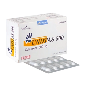 Undtas 500 Medisun 3 vỉ x 10 viên (Cefuroxim)