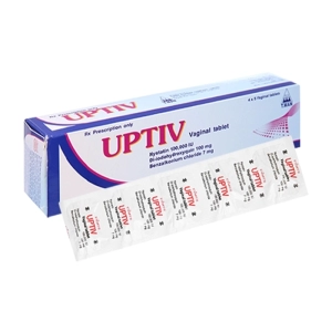 Uptiv T.Man Pharma 2 vỉ x 5 viên (Nystatin + Diiodohydroxyquin + Benzalkonium)