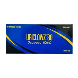 Uriclowz 80mg MSN, 3 vỉ x 10 viên Uriclowz 80mg MSN, 3 vỉ x 10 viên