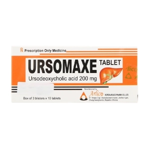 Ursomaxe 200mg Korea Arlico Pharm 3 vỉ x 10 viên (Ursodeoxycholic acid)