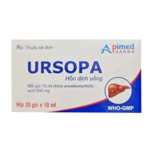 Ursopa 500mg Apimed 20 gói x 10ml (Ursodeoxycholic acid)