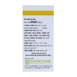 Uruso 200mg Daewoong 10 vỉ x 10 viên Uruso 200mg Daewoong 10 vỉ x 10 viên