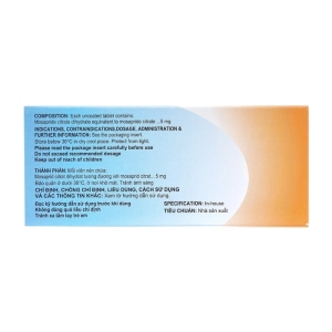 Uvomo 5mg Saga Lifesciences 10 vỉ x 10 viên (Mosapride)