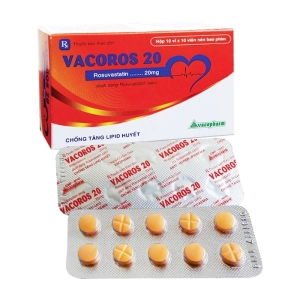 Vacoros 20 Vacopharm 10 vỉ x 10 viên (Rosuvastatin)