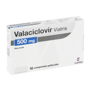 Valaciclovir Viatris 500mg 10 viên Valaciclovir Viatris 500mg 10 viên