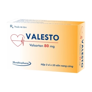 Valesto 80mg Herabiopharm 3 vỉ x 10 viên (Valsartan)