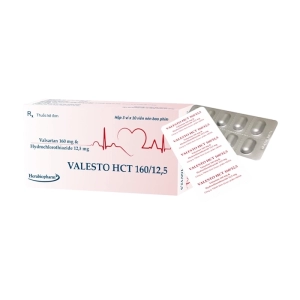 Valesto HCT 160/12.5 Herabiopharm 3 vỉ x 10 viên (Valsartan + Hydrochlorothiazide)