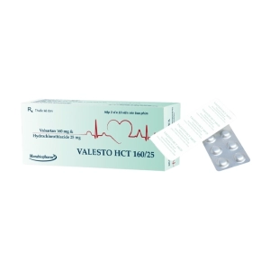 Valesto HCT 160/25 Herabiopharm 3 vỉ x 10 viên (Valsartan + Hydrochlorothiazide)