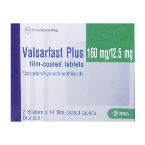 Valsarfast Plus 160mg/12.5mg Krka 2 vỉ x 14 viên (Valsartan + Hydrochlorothiazide)