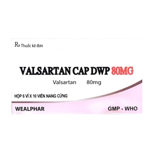 Valsartan Cap DWP 80mg Wealphar 6 vỉ x 10 viên (Valsartan)