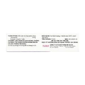 Vasmetine 8mg Medisun 3 vỉ x 10 viên (Acrivastine)