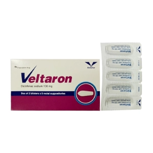 Veltaron 100mg Bidiphar 2 vỉ x 5 viên (Diclofenac natri)