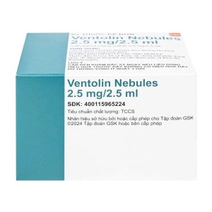 Ventolin Nebules 2.5mg GSK 4 vỉ x 5 ống x 2.5ml (Salbutamol sulfate)
