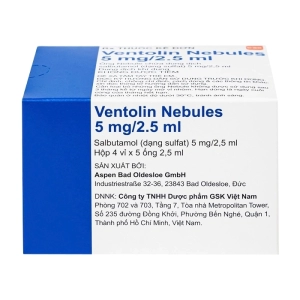 Ventolin Nebules 5mg GSK 4 vỉ x 5 ống 2.5ml (Salbutamol sulfate)