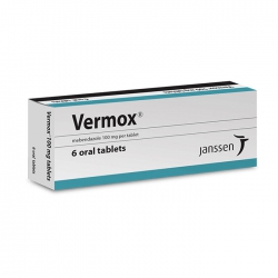 Thuốc tẩy giun Vermox, Hộp 6 viên Thuốc tẩy giun Vermox, Hộp 6 viên
