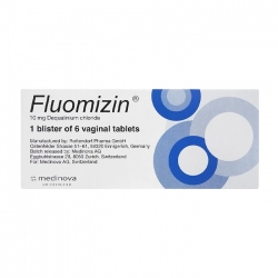 Viên đặt âm đạo Fluomizin Hộp 1 vỉ x 6 viên