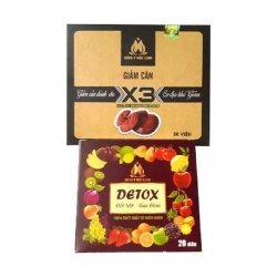 Combo Tpbvsk  giảm cân X3 Đông Y Mộc Linh, Hộp 30 viên