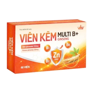 Viên Kẽm Multi B+ Ginseng Kingphar 6 vỉ x 10 viên - Giúp bồi bổ cơ thể