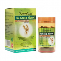 Viên khớp vẹm xanh Careline Nz Green Mussel, Chai 60 viên Viên khớp vẹm xanh Careline Nz Green Mussel, Chai 60 viên