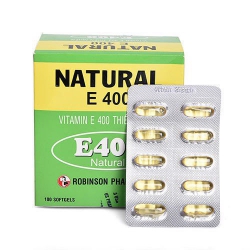 Viên nang mềm Vitamin E Robinson - Vitamin E 4000mcg, 10 vỉ x 10 viên