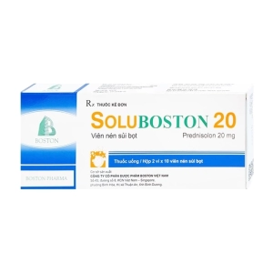 SoluBoston 20 Boston Pharma 2 vỉ x 10 viên (Prednisolone)