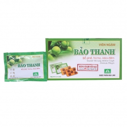 Viên Ngậm Bảo Thanh bổ phế, trừ ho, tiêu đờm, Hộp 20 vỉ x 5 viên