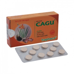 Viên ngậm CAGU trị viêm họng, khản tiếng, rát cổ