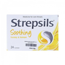 Viên ngậm Strepsils Soothing Honey & Lemon, Hộp 24 viên Viên ngậm Strepsils Soothing Honey & Lemon, Hộp 24 viên
