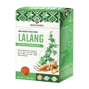 Viên Ngậm Thảo Mộc Lalang Bidicomed 4 vỉ x 6 viên - Hỗ trợ viêm phế quản
