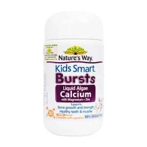 Kids Smart Bursts Calcium With Magnesium + Zinc Nature’s Way 30 viên - Viên nhai bổ sung canxi 
