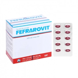 Fefrarovit PV 10 vỉ x 10 viên - Bổ sung sắt, hỗ trợ tạo máu Fefrarovit PV 10 vỉ x 10 viên - Bổ sung sắt, hỗ trợ tạo máu