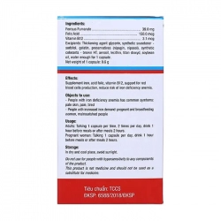 Fefrarovit PV 10 vỉ x 10 viên - Bổ sung sắt, hỗ trợ tạo máu Fefrarovit PV 10 vỉ x 10 viên - Bổ sung sắt, hỗ trợ tạo máu