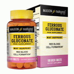 Mason Natural Ferrous Gluconate, Chai 100 viên Mason Natural Ferrous Gluconate, Chai 100 viên