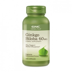 Viên Uống Bổ Não Chiết Xuất Lá Bạch Quả GNC Ginkgo Biloba 60mg 100 viên