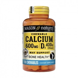 Calcium 600mg + D3 Mason Natural 100 viên - Viên nhai bổ sung canxi Calcium 600mg + D3 Mason Natural 100 viên - Viên nhai bổ sung canxi