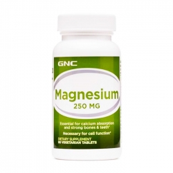 Viên uống bổ sung Magie GNC Magnesium 250mg 90 viên Viên uống bổ sung Magie GNC Magnesium 250mg 90 viên