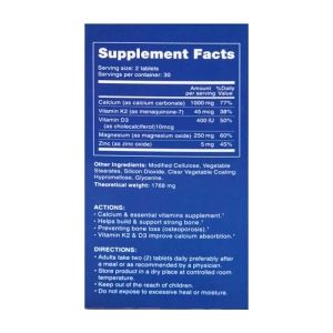 Viên Uống Calci K-2 Pharma World 60 viên Viên Uống Calci K-2 Pharma World 60 viên