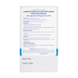 Super Calcium Supplement With Cod Liver Oil 1000mg Careline 60 viên