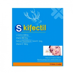 Viên uống đẹp da Skifectil L-cystine/Vitamin B6 500mg/2mg, 12 vỉ x 5 viên Viên uống đẹp da Skifectil L-cystine/Vitamin B6 500mg/2mg, 12 vỉ x 5 viên