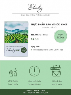 Tpbvsk giảm cân Nấm Sbody Slim