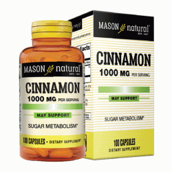 Mason Natural Cinnamon 1000mg, Chai 100 viên Mason Natural Cinnamon 1000mg, Chai 100 viên