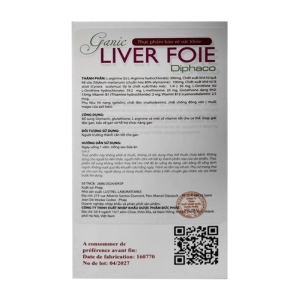 Ganic Liver Foie Diphaco 30 viên – Giúp giải độc gan, bảo vệ gan